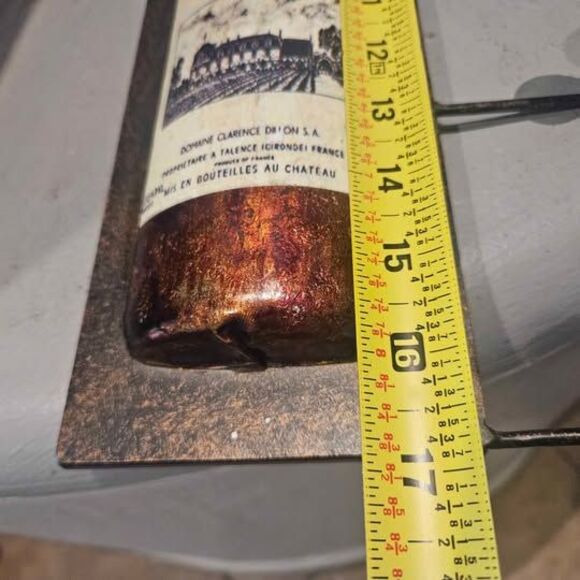 Metal Coat Hook Wine Motif 17" x 7" 5 Hooks - Picture 4 of 6